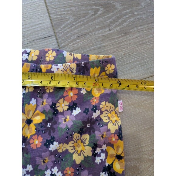 Ruffle Butts Rufflebutts Floral Bow Leggings Bottoms Pink Purple Girls Size 5 - Picture 5 of 7